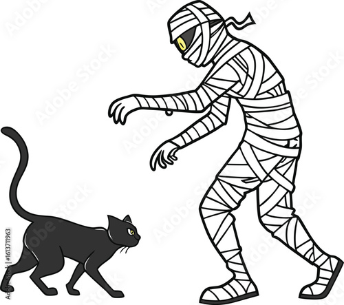A funny cartoon tiger cub illustration with a wild animal character and black background