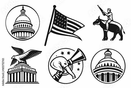 American Political Symbols and Icons Collection.