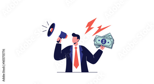 Announcing success with financial rewards and growing business opportunities loudly