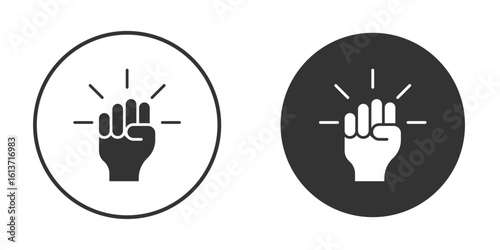 Rebellion icon in solid black flat shape glyph icons.