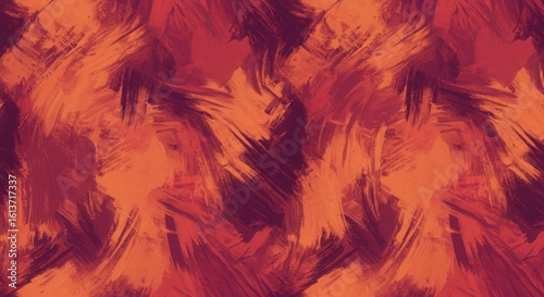 Abstract textured background with swirling brushstrokes of deep reds oranges and purples creating a vibrant organic pattern