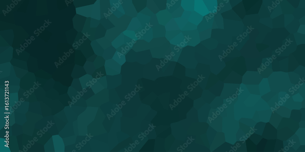 Obraz premium Teal gradient mosaic pattern design suitable for textures and surfaces with a geometric polygon effect and modern aesthetics for creative projects.