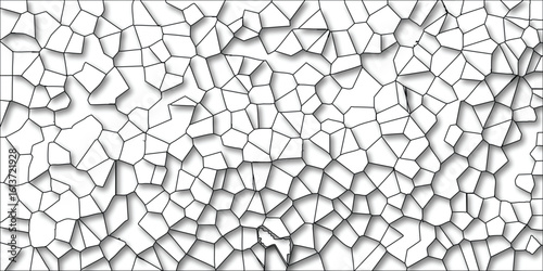 Geometric abstract cellular pattern with intricate interconnected lines and a subtle three dimensional shadow effect offering a visually engaging design element.