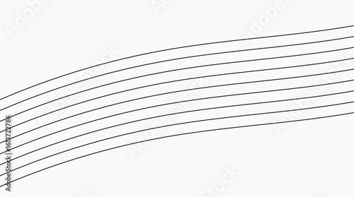 Abstract curved wave lines background. Clean black flowing stripe pattern on light surface for modern layouts, poster design, digital banners, UI accents, and abstract overlays.