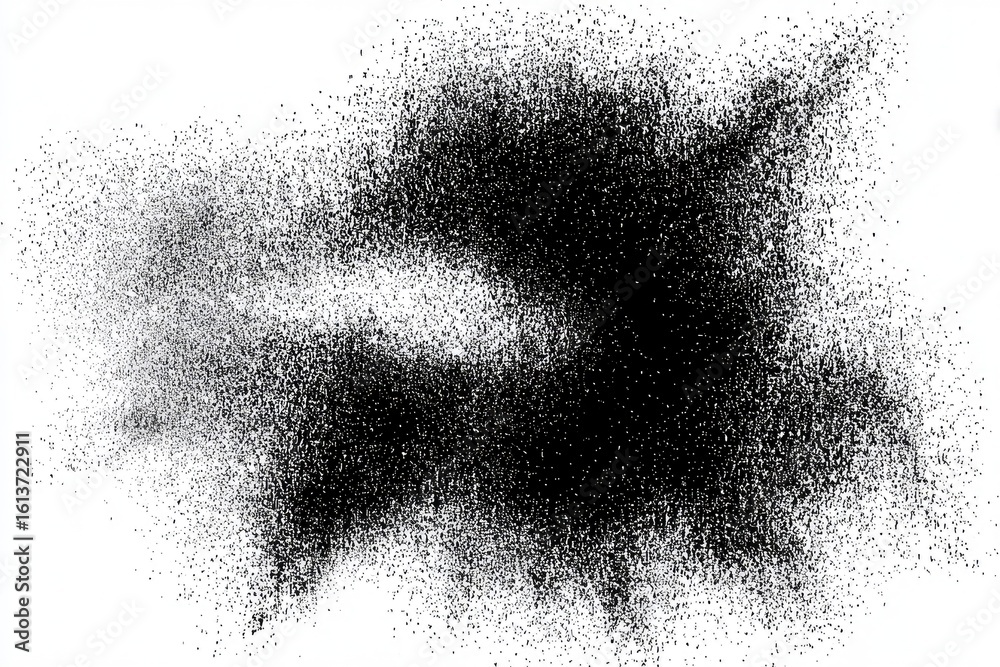 Fototapeta premium Abstract black splatter on white