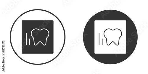 Dental X ray icon in solid black flat shape glyph icons.