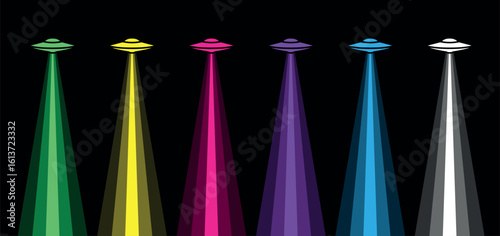 UFO icon. Symbol of fantasy, mysticism or space.Flying saucer, attribute of an alien or extraterrestrial civilization. Spacecraft.