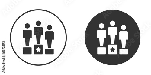 Competitors icon in solid black flat shape glyph icons.