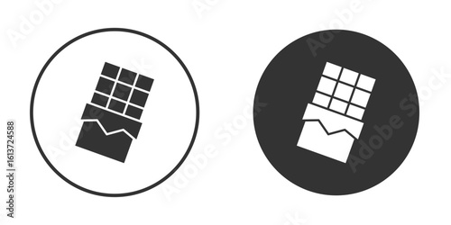 Chocolate icon in solid black flat shape glyph icons.