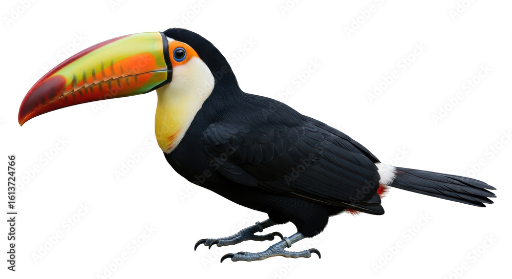 Naklejka premium Isolated Toucan Bird Profile