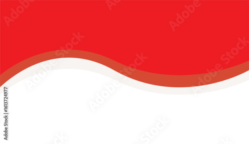 Wavy red and white Indonesian flag vector illustration
