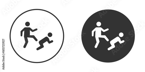 Assault icon in solid black flat shape glyph icons.