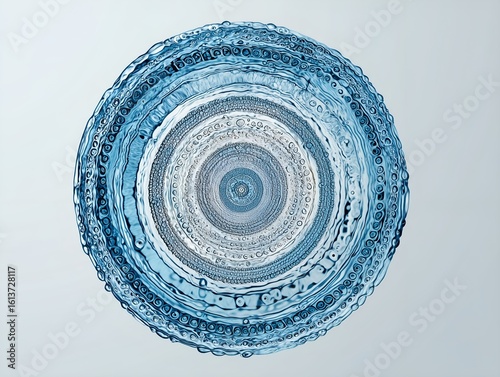 A mesmerizing mandala formed by the flow of water captures the essence of harmony and tranquility. This design can inspire artistic creations, mindfulness practices, and cultural symbols