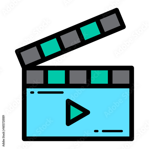 Film Clapperboard filled