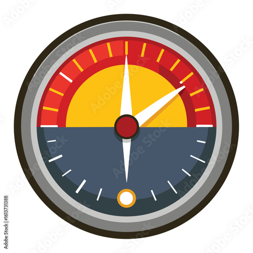 airspeed indicator on white background
