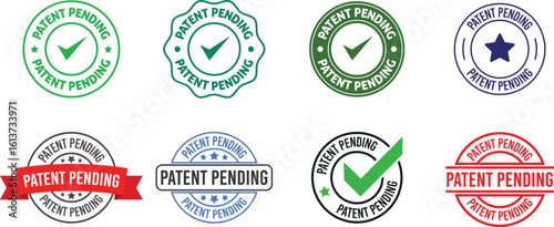 Patent Pending Badge Design Element Set