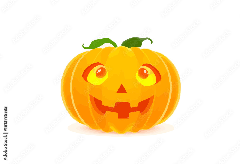 Abóbora laranja sorridente. Dia das bruxas.