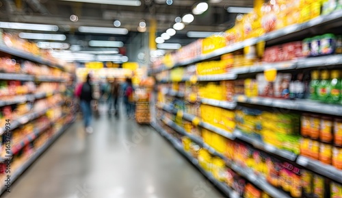 Wallpaper Mural Blurred supermarket aisle (2) Torontodigital.ca