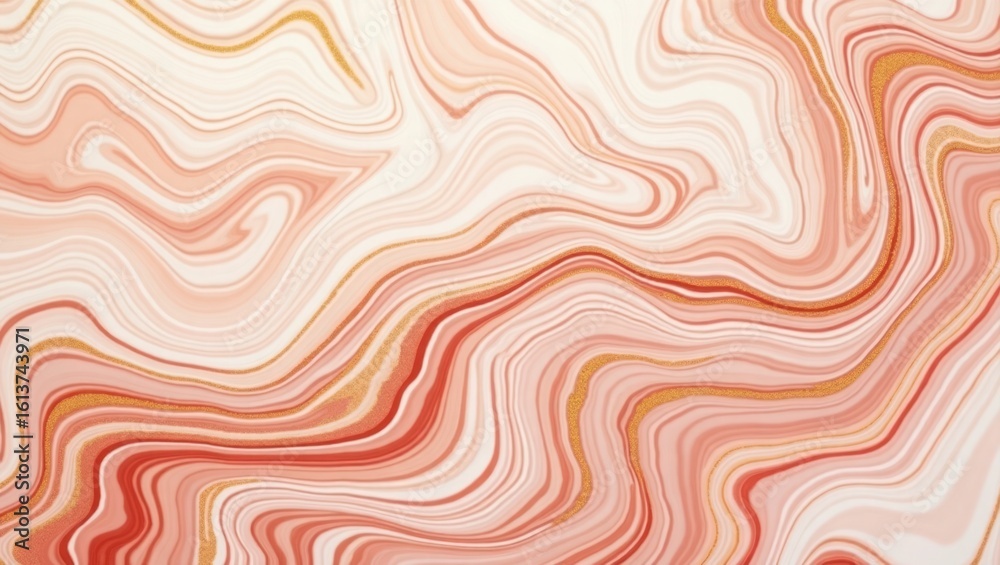 Obraz premium Peach and gold marbled surface agate texture