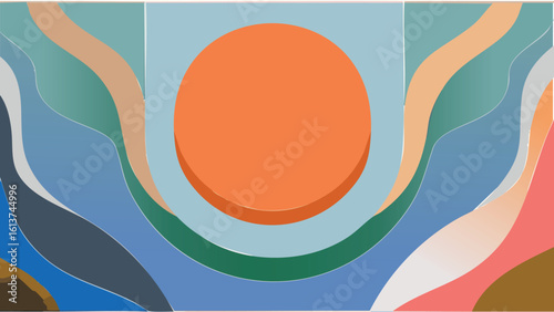 Colorful flat design vector with varied geometric shapes, creating an energetic and modern background suitable for creative projects, marketing, or social media.
