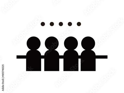 静かな会議のアイコンのイラスト