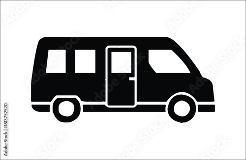 camping car silhouette vector