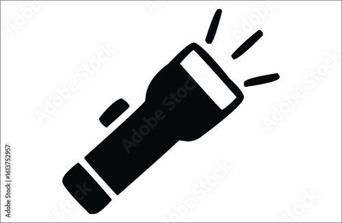 flashlight silhouette vector