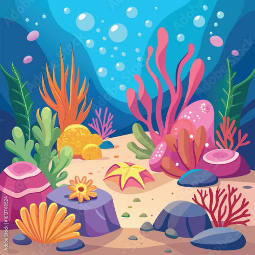 coral reef and fishes