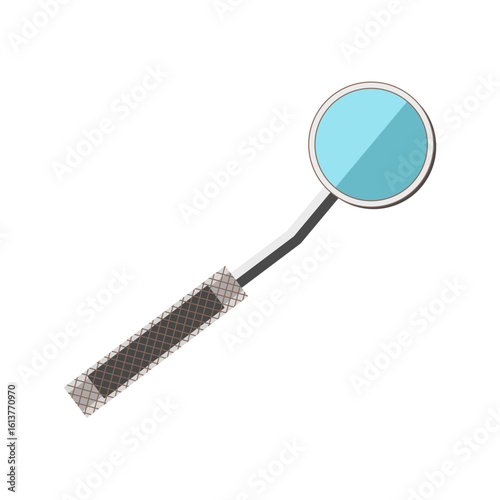 Mouth mirror isolated on white background.
