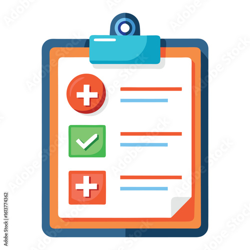 emergency checklist on white background