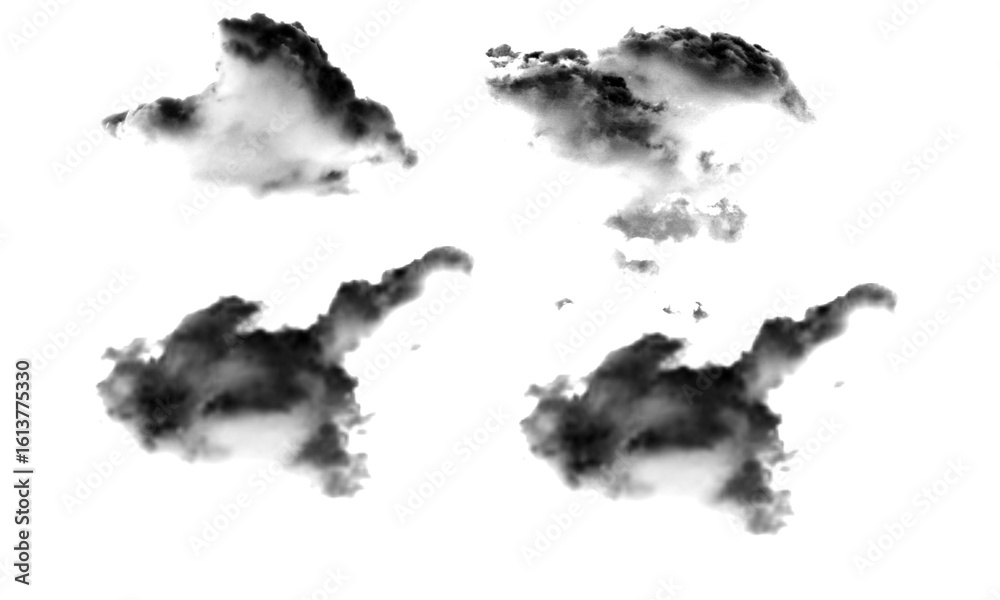 Obraz premium black and white clouds