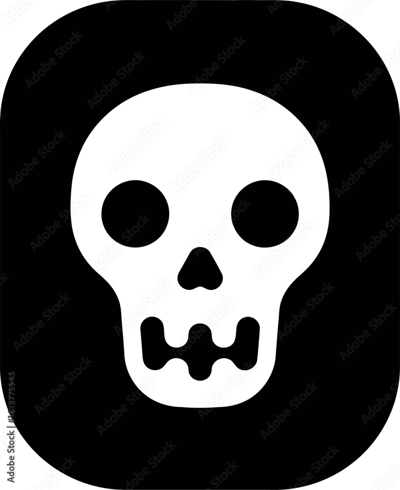 Fototapeta premium Minimalist skull icon