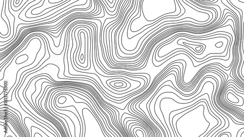 Contour Line Landscape Art Background
