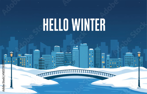 winter city landscape