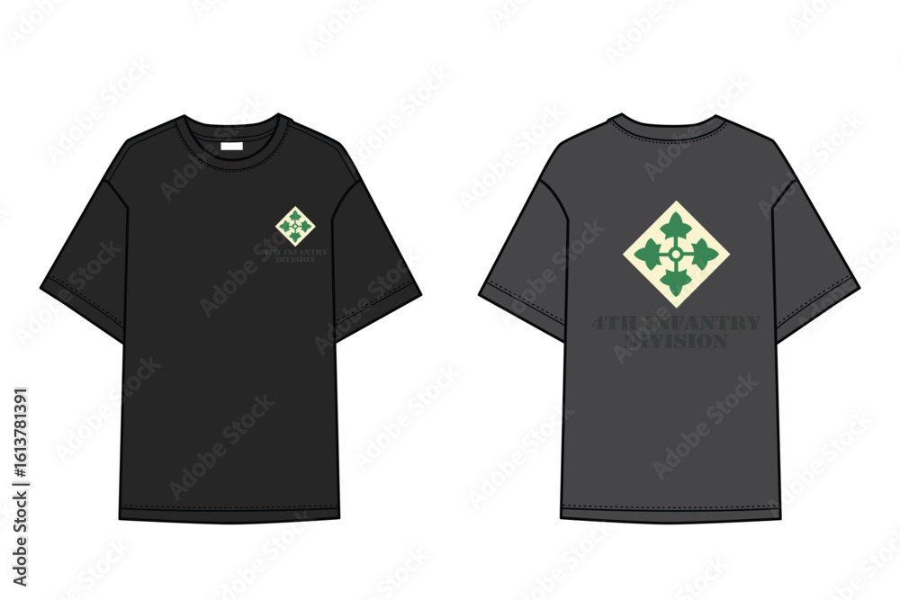 Ταπετσαρία 4th Infantry Division T-Shirt Mockup