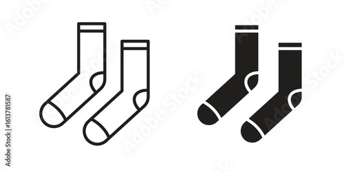 Women socks icon vector editable. black vectors set