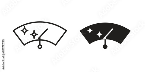 Wiper icon vector editable. black vectors set