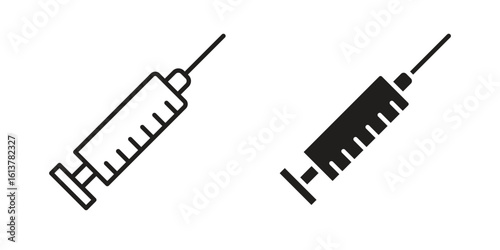 Vaccination icon vector editable. black vectors set