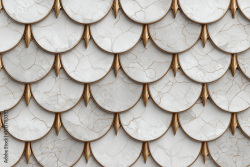 A Pattern of scale Ceramic element array alian texture