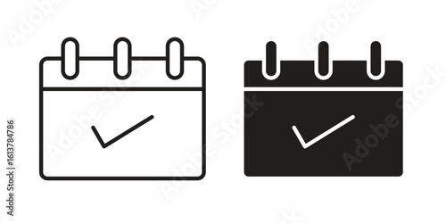 Reservation icon vector editable. black vectors set