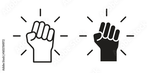 Rebellion icon vector editable. black vectors set