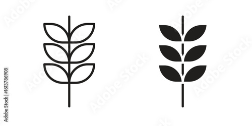 Malt icon vector editable. black vectors set