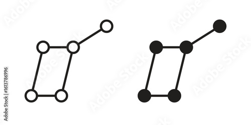 Lyra Constellation icon vector editable. black vectors set