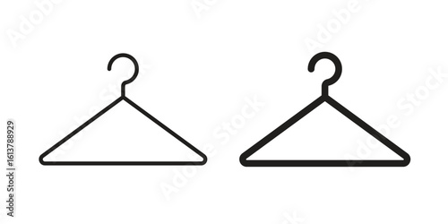 Hanger icon vector editable. black vectors set