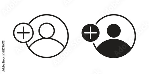 Follower icon vector editable. black vectors set
