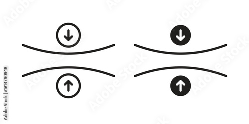 Elasticity icon vector editable. black vectors set
