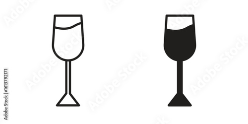 Cup of wine icon vector editable. black vectors set
