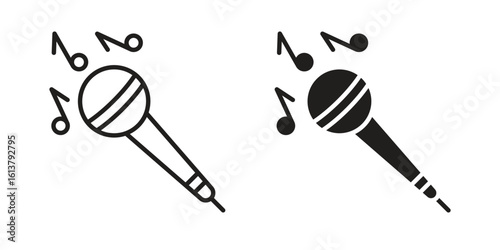 Concert icon vector editable. black vectors set