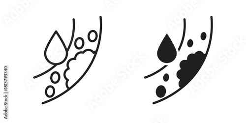 Cholesterol icon vector editable. black vectors set
