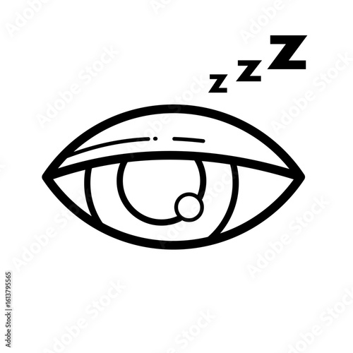 Sleepy eye - vector icon